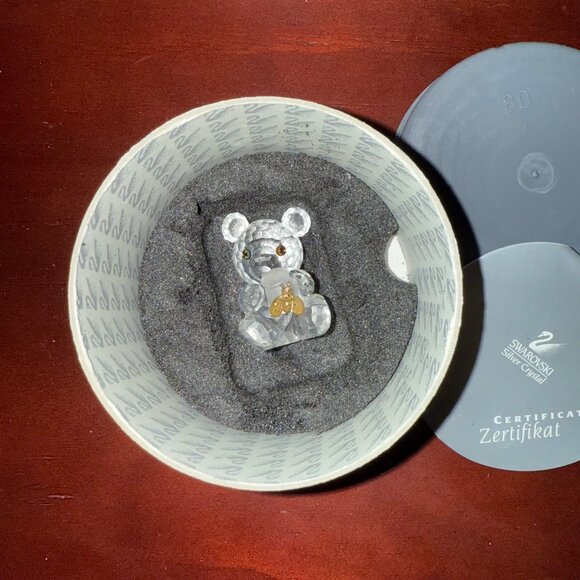 Swarovski Silver Crystal Bear Honey Pot Figurine with Certificate - Picture 6 of 8
